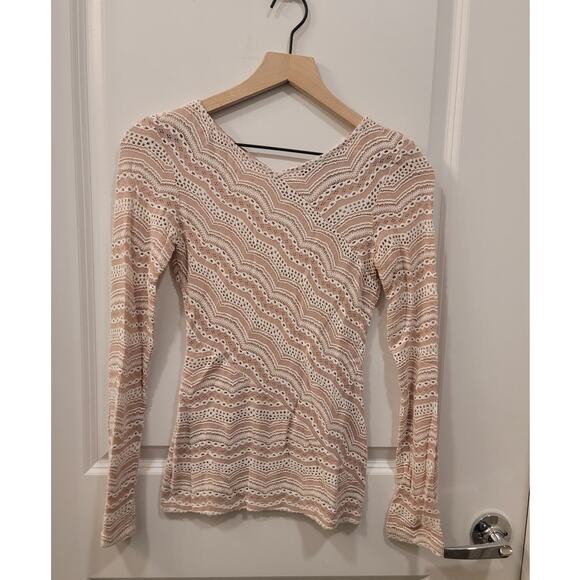 BCBGMaxAzria V-neck Crochet Sweater - Picture 6 of 6